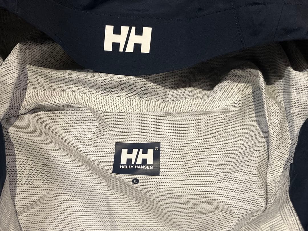 HELLY HANSEN スカンザライトジャケットL 紺色×水色