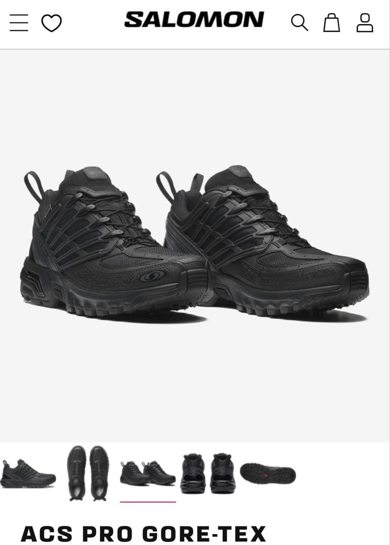 Salomon ACS PRO GORE-TEX ブラック