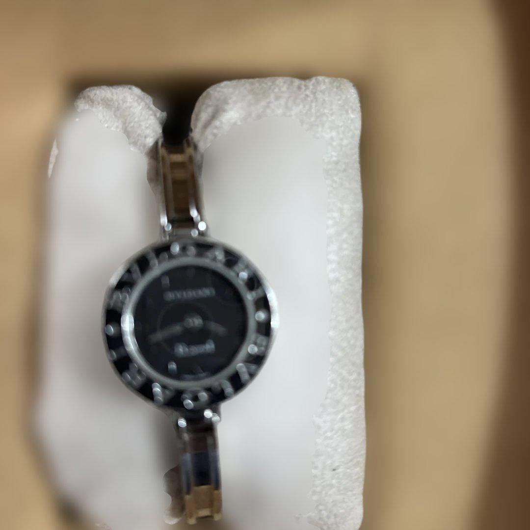 #BVLGARI ブラックラウンドフェイス時計