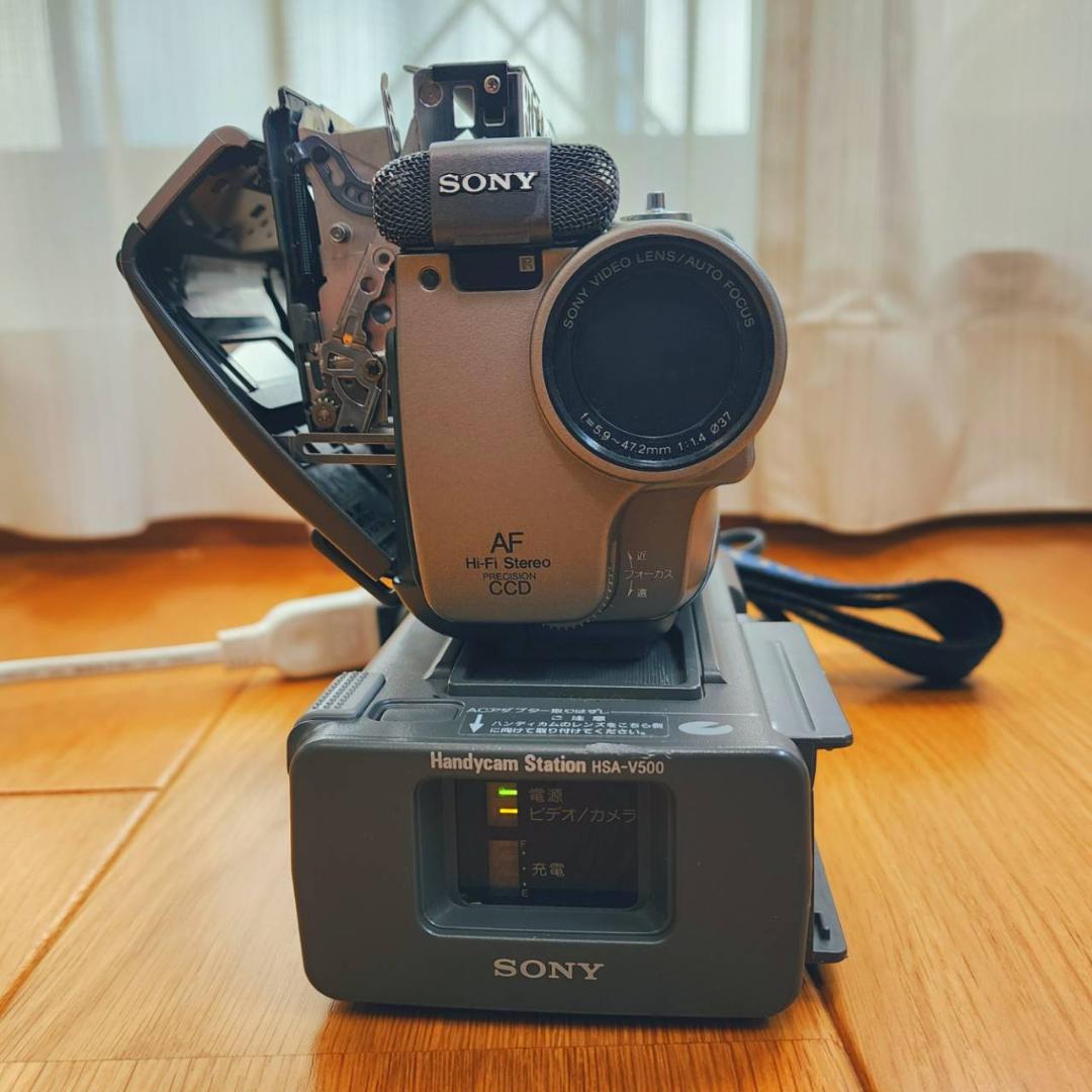 【動作確認済】SONY 高画質 Hi8 ビデオカメラ ステーション セット