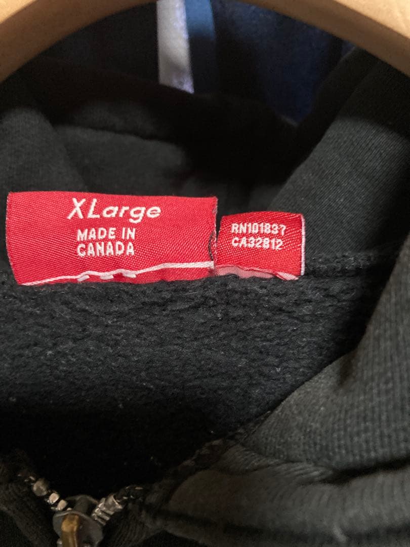 初期 Supreme シュプリーム パーカー アーチロゴ 紙タグ　ブラック