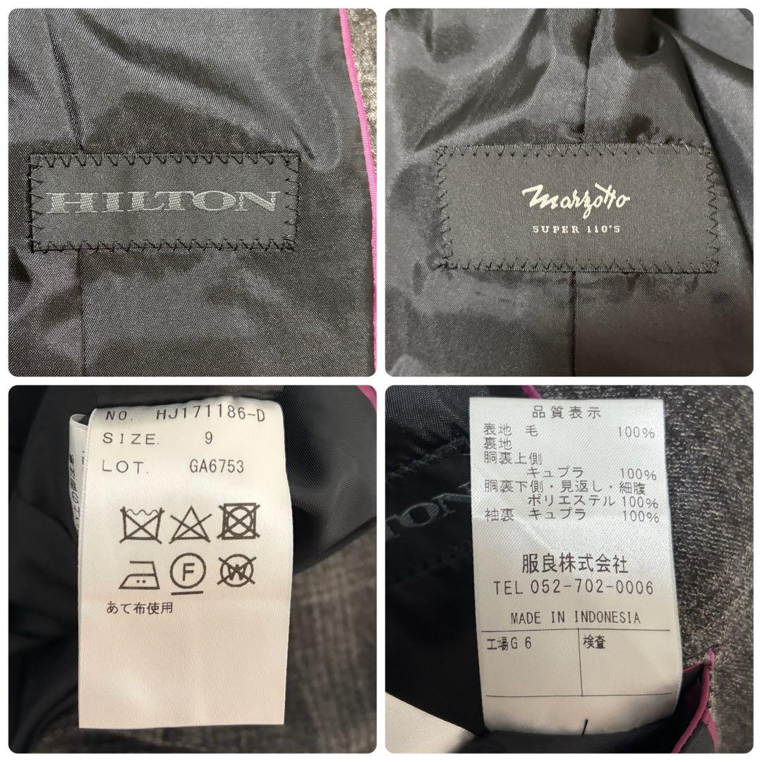 極美品✨HILTON Marzotto社製 グレンチェック super110's