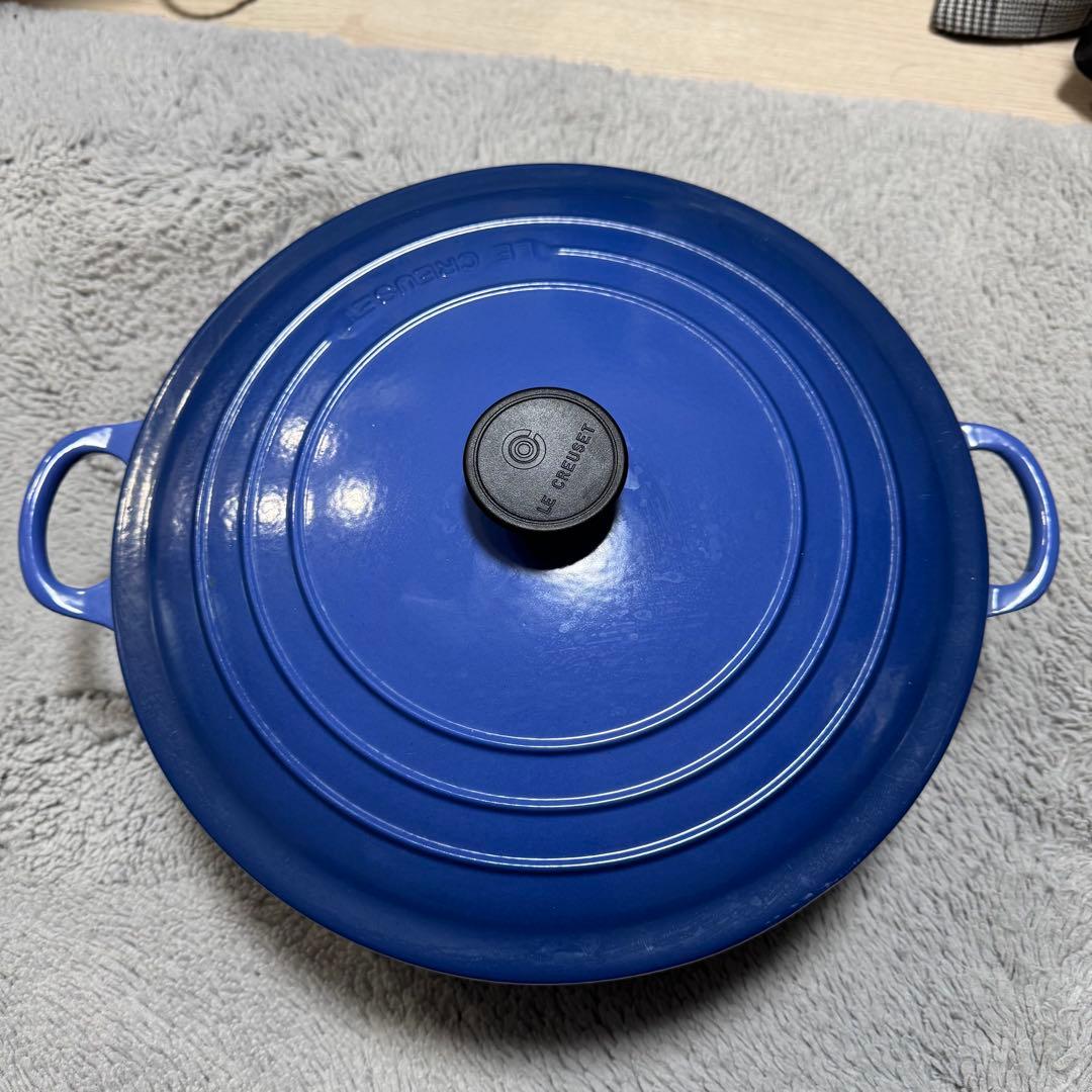 【希少】 LE CREUSET ル・クルーゼ ココット・ロンド 30cm ブルー