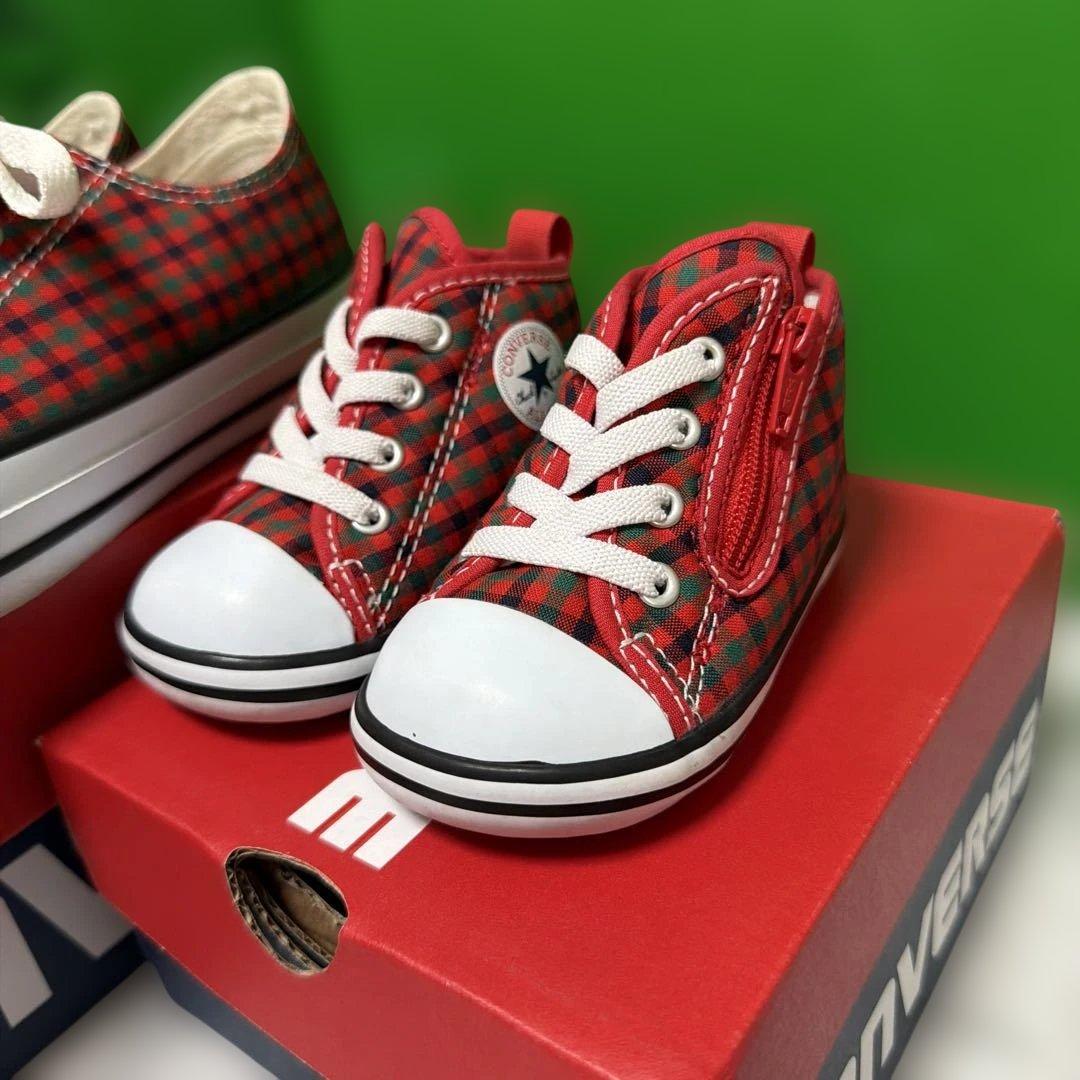 CONVERSE レッドチェック スニーカー セット