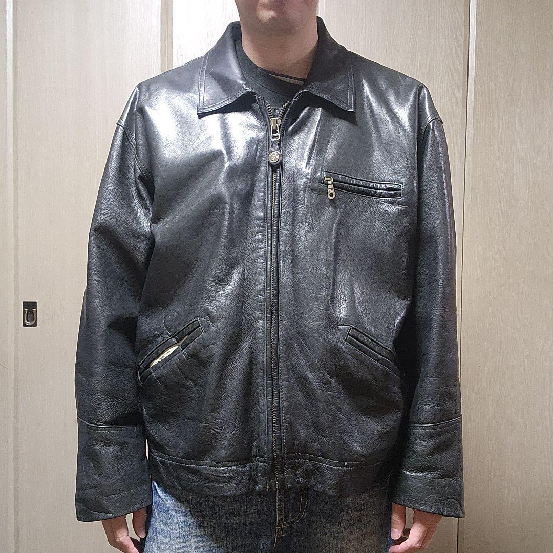 オーバーサイズ　レザージャケット　　XL相当
