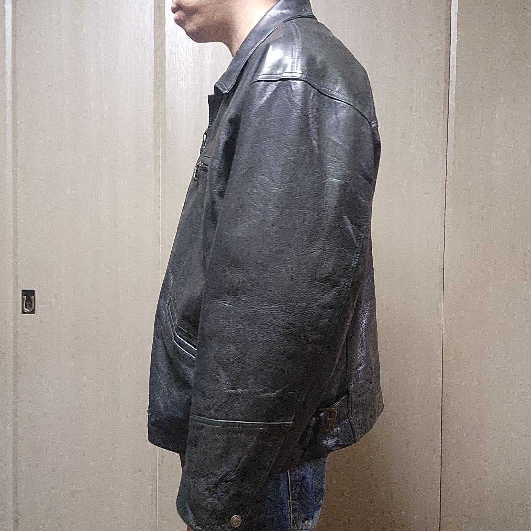 オーバーサイズ　レザージャケット　　XL相当