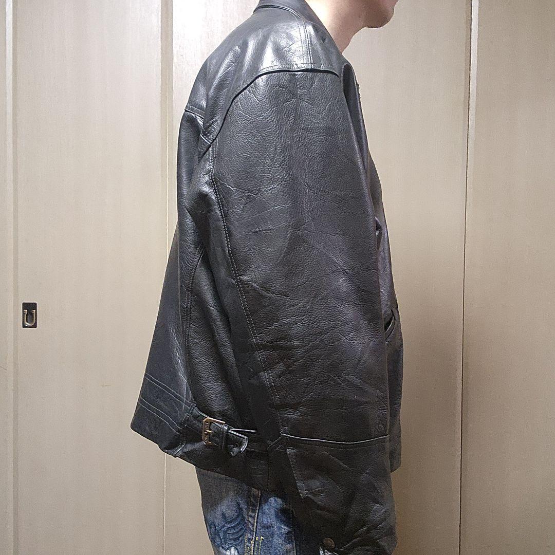 オーバーサイズ　レザージャケット　　XL相当