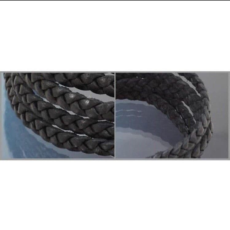 三つ編み 革紐 鹿紐 ディアスキン ハンドメイド ネックレス ブレスレット