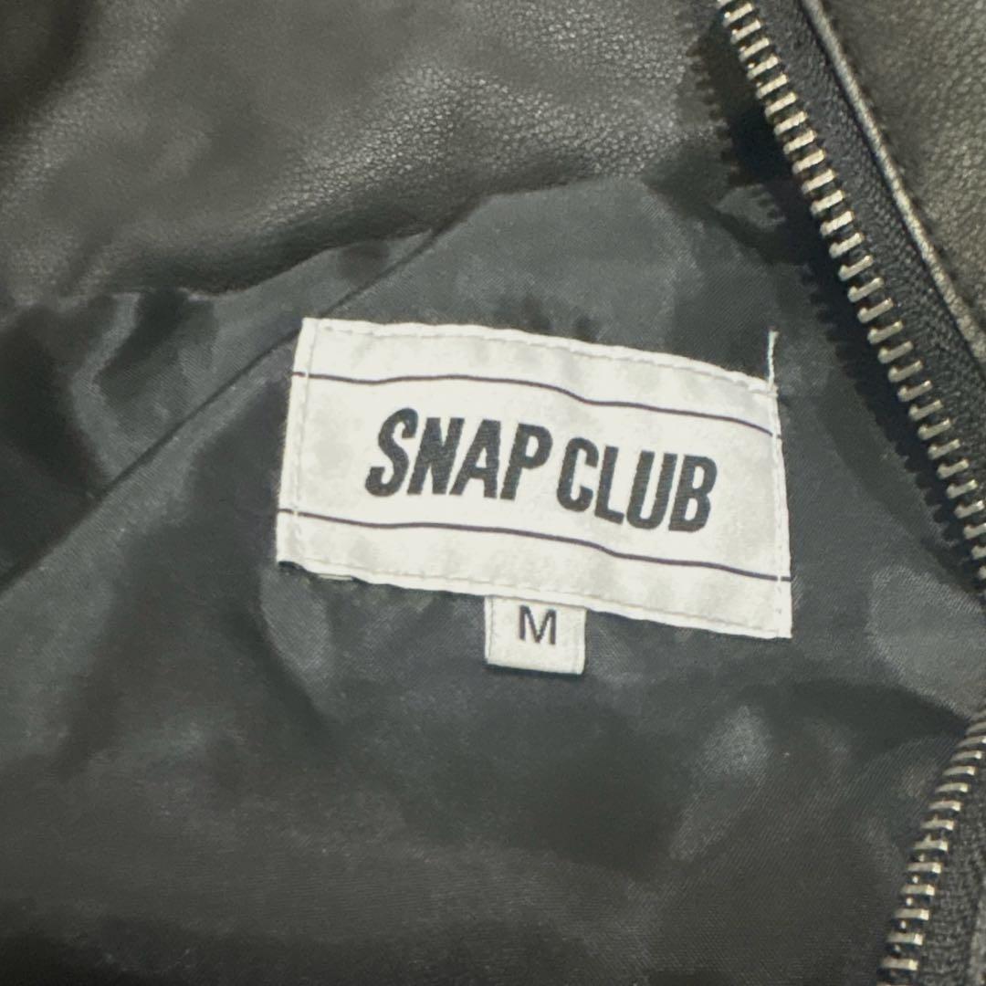 Snap club ブラック ダウンジャケットM ヴィンテージ風　ダブルジップ