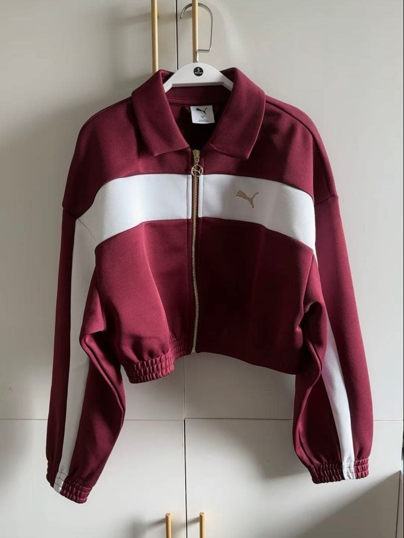 新品M PUMA プーマ ジャケット レディース ボルドー 633795-96