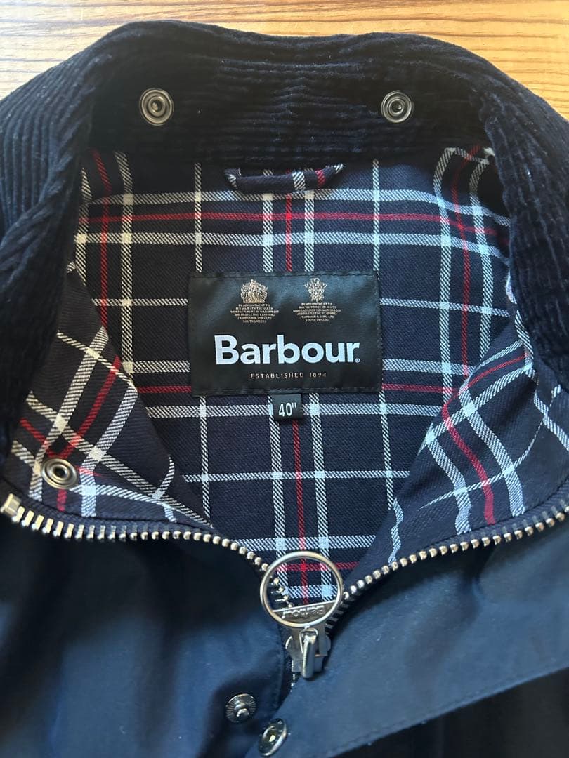 バブアー トランスポートジャケット 24AWワックス ネイビー40 明日迄得価