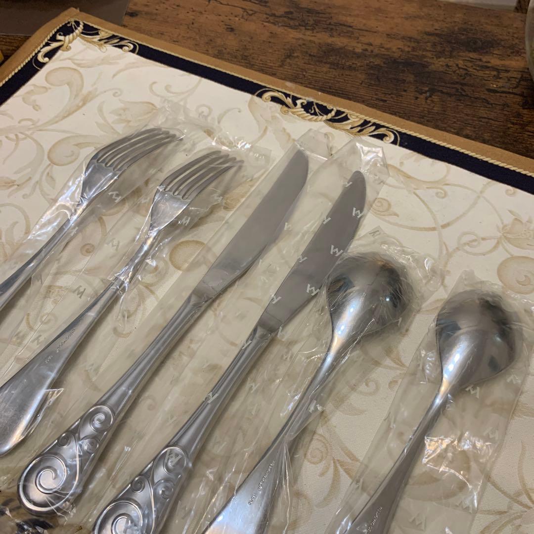 未使用　ウェッジウッド スワル　ディナーナイフ　フォーク　スプーン 4セット