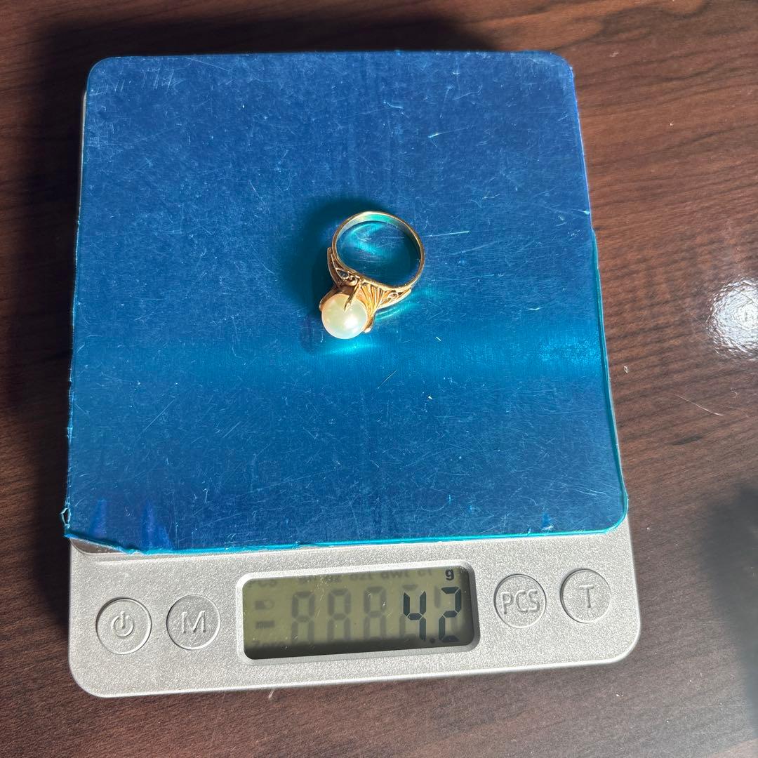 K18 パールリング 冠婚葬祭 フォーマル