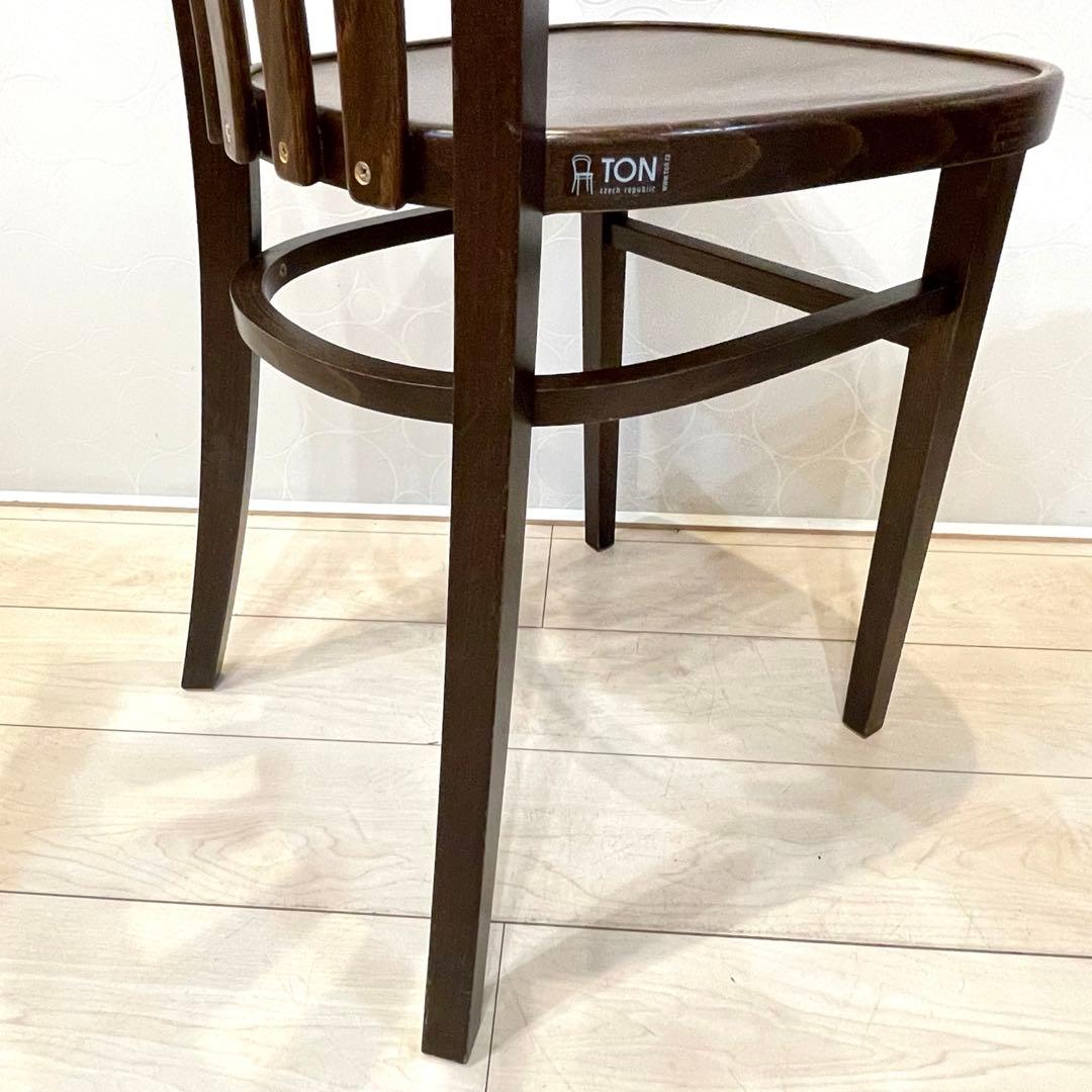 【TON】トン チェア 木製 ダイニングチェア ブラウン 北欧 曲木 2脚セット