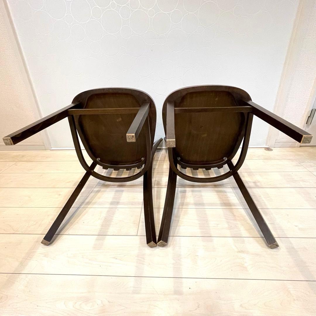 【TON】トン チェア 木製 ダイニングチェア ブラウン 北欧 曲木 2脚セット