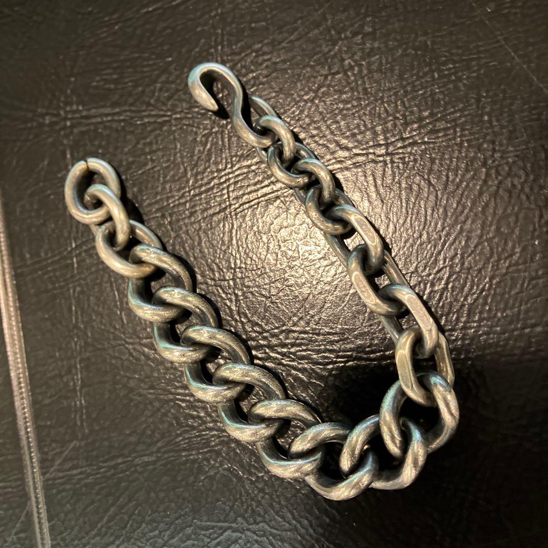 ブラス製　シルバー925メッキ　4種チェーンブレスレット　新品未使用！