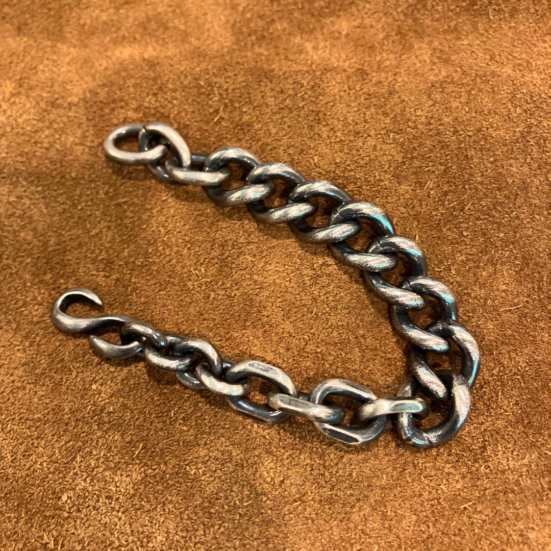 ブラス製　シルバー925メッキ　4種チェーンブレスレット　新品未使用！