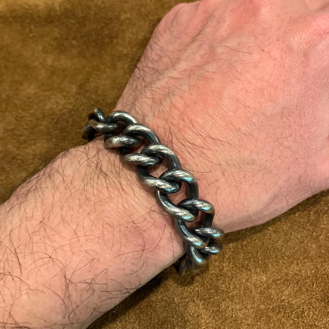 ブラス製　シルバー925メッキ　4種チェーンブレスレット　新品未使用！