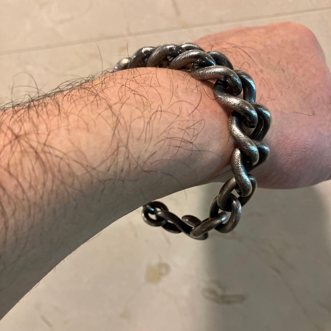 ブラス製　シルバー925メッキ　4種チェーンブレスレット　新品未使用！