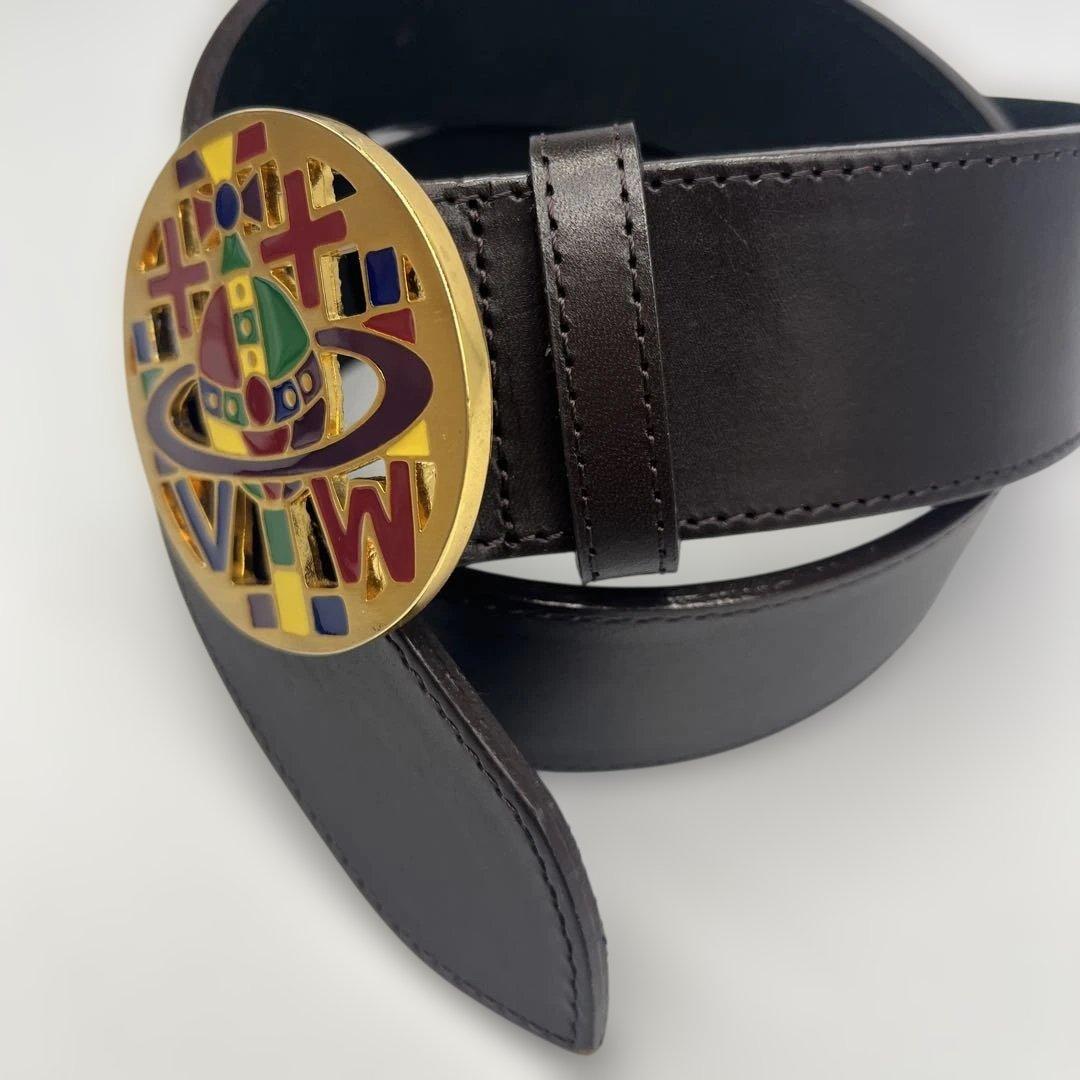 極美品　Vivienne Westwood ヴィヴィアン レザーベルト ロゴ