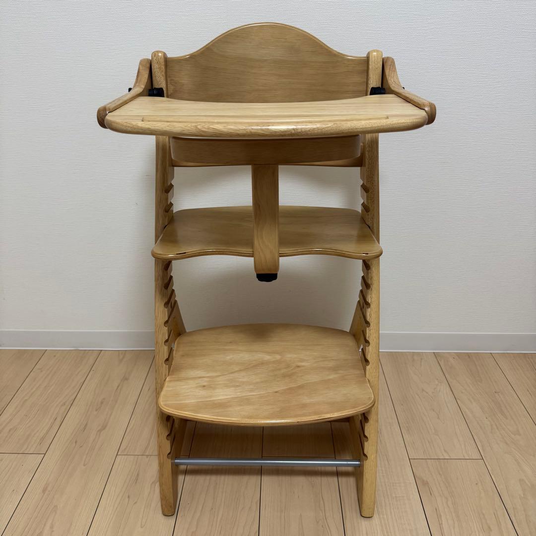 【極美品】大和屋 すくすくチェアスリムプラス テーブル＆ガード付 ※除菌清掃済