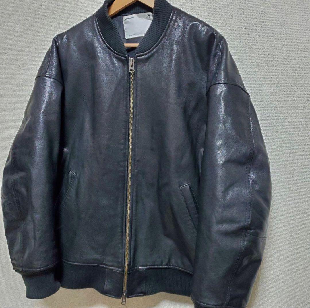 ゴートレザージャケット MA1 本革 山羊革ADAM PATEK 個性派