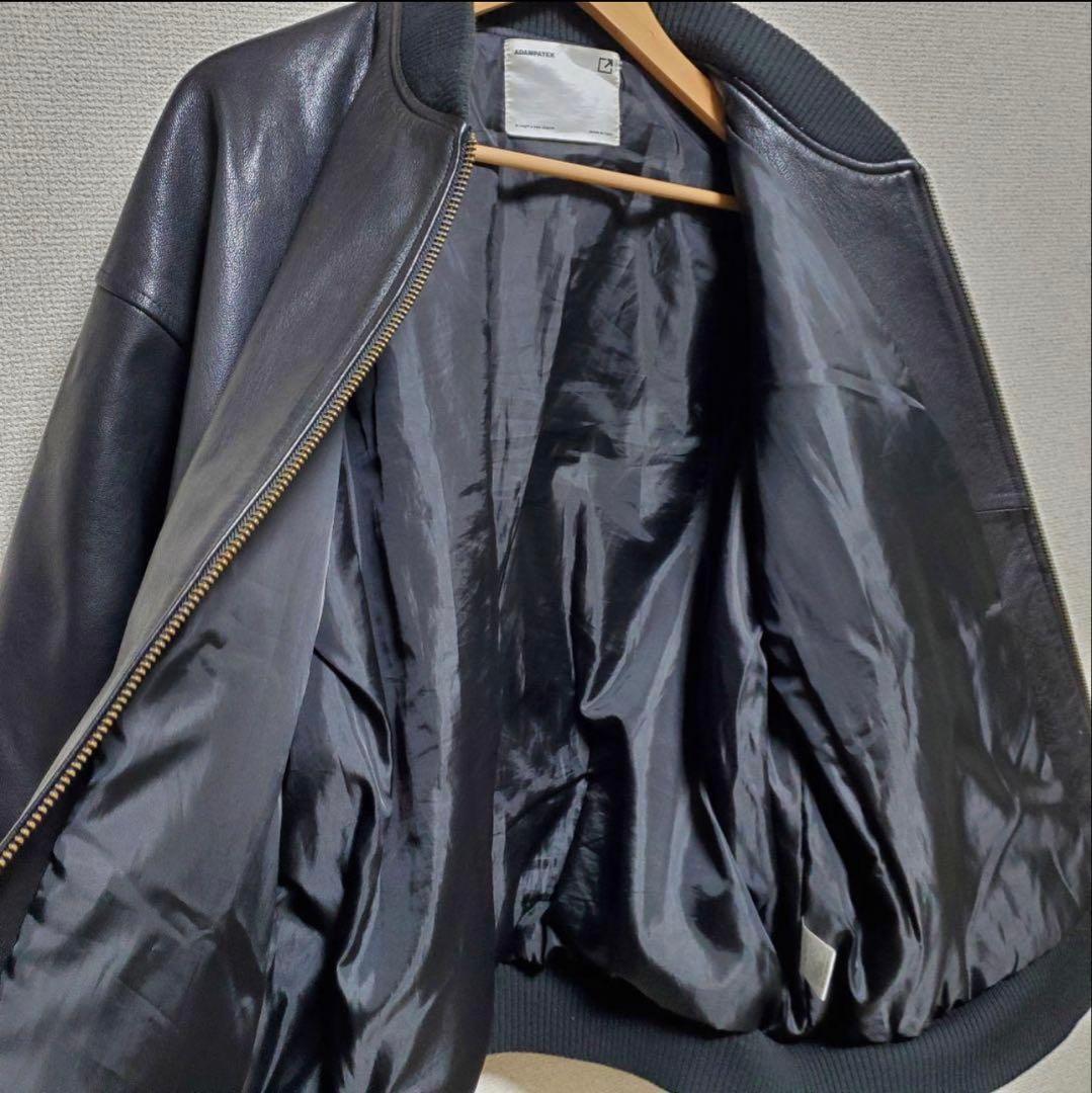 ゴートレザージャケット MA1 本革 山羊革ADAM PATEK 個性派
