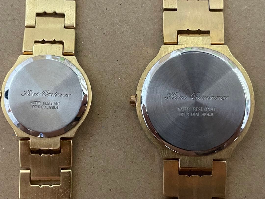 ハリーコリンヌ FINEGOLD 999.9 ゴールド 腕時計 ペアセット