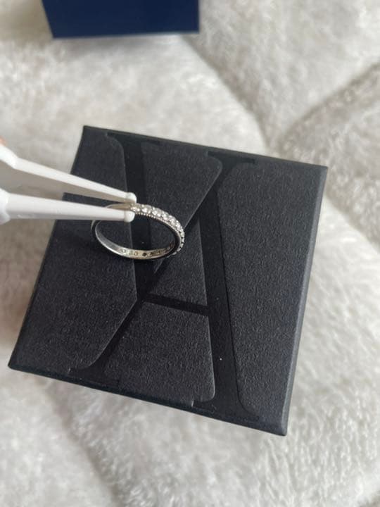 美品★ ヴァンドーム青山 リング 指輪 ハーフエタニティ 7号 プラチナ ダイヤ