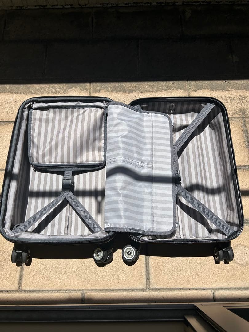 エース　ネイビー 中型キャリーケース 360度回転ホイール