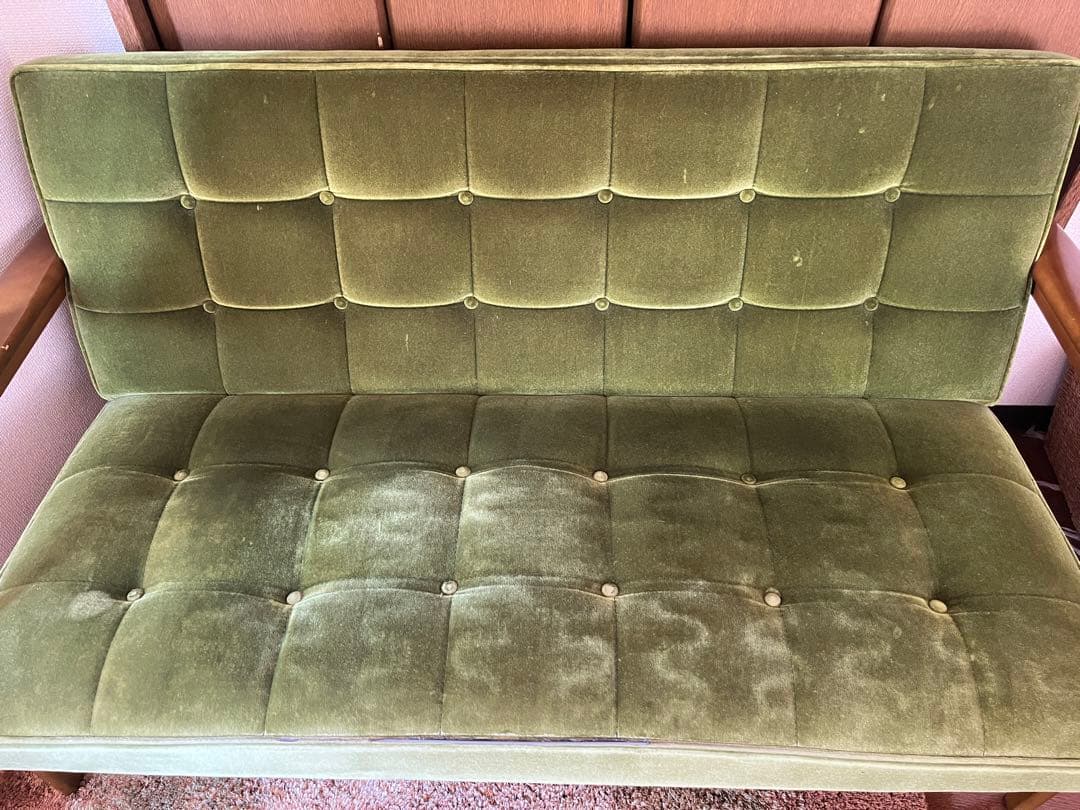 【ねこさん専用】カリモク60 Kチェア 2シーター モケットグリーン