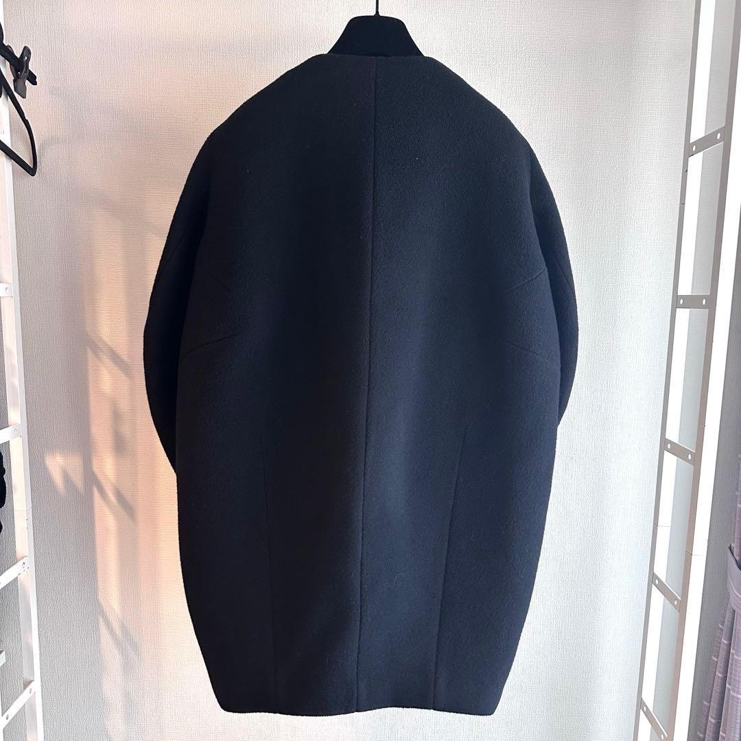 AKIRA NAKA ウール100% ノーカラー コート 美品