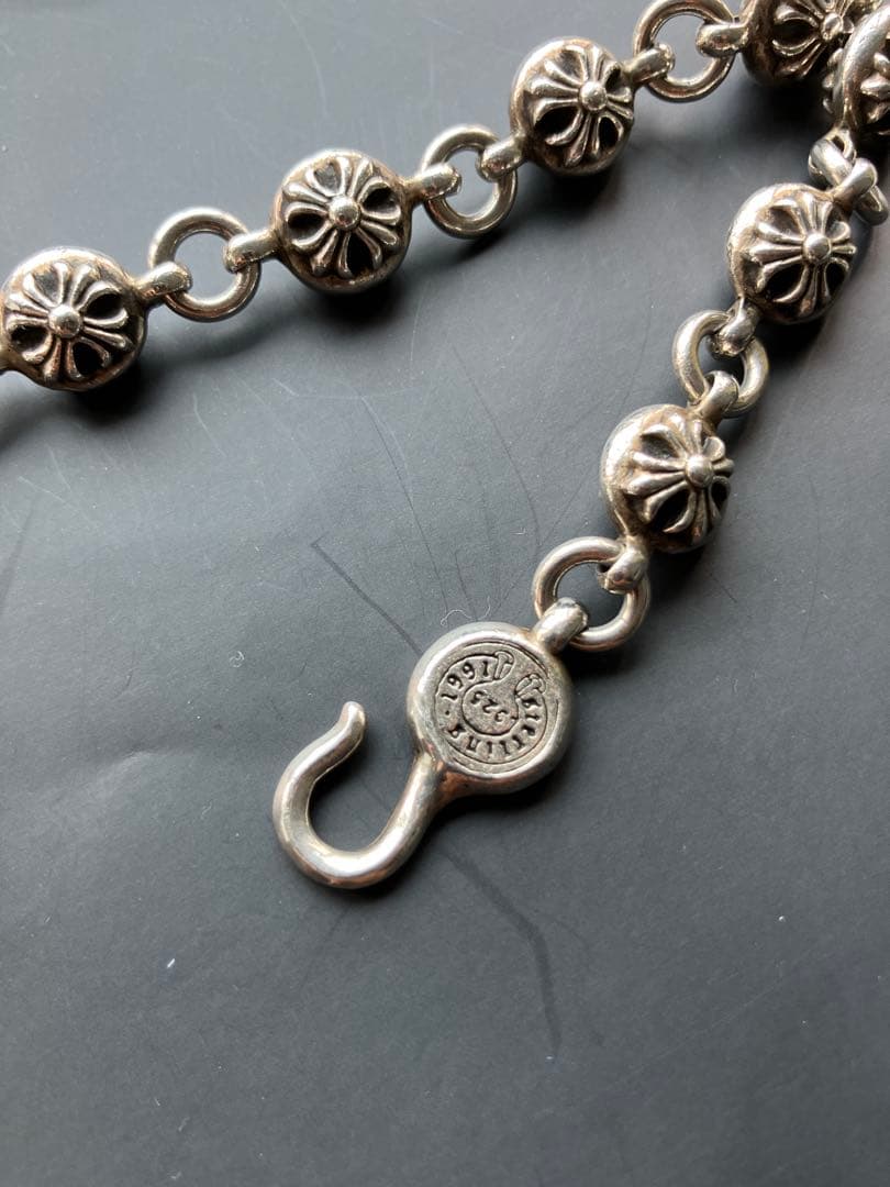 CHROME HEARTS #2 クロスボール ブレスレット　10LINK