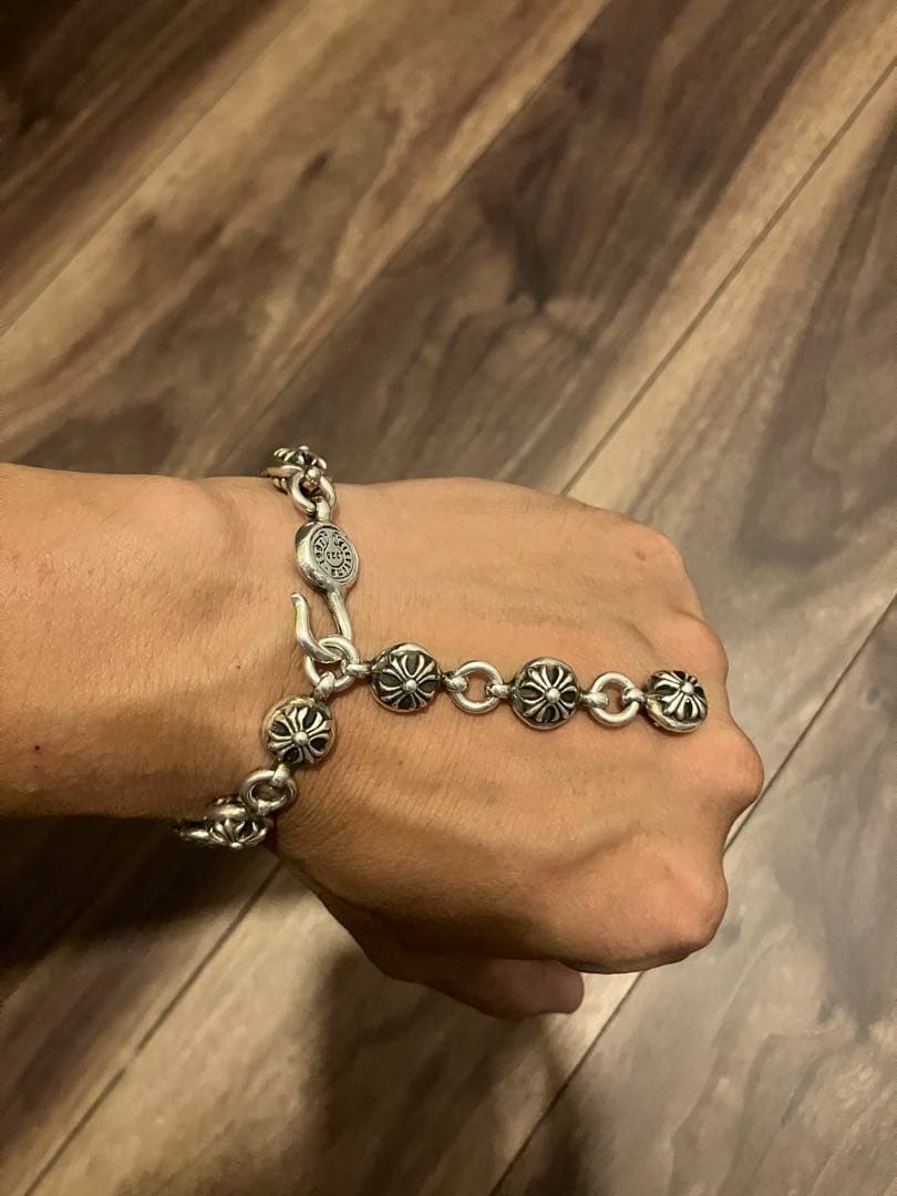 CHROME HEARTS #2 クロスボール ブレスレット　10LINK