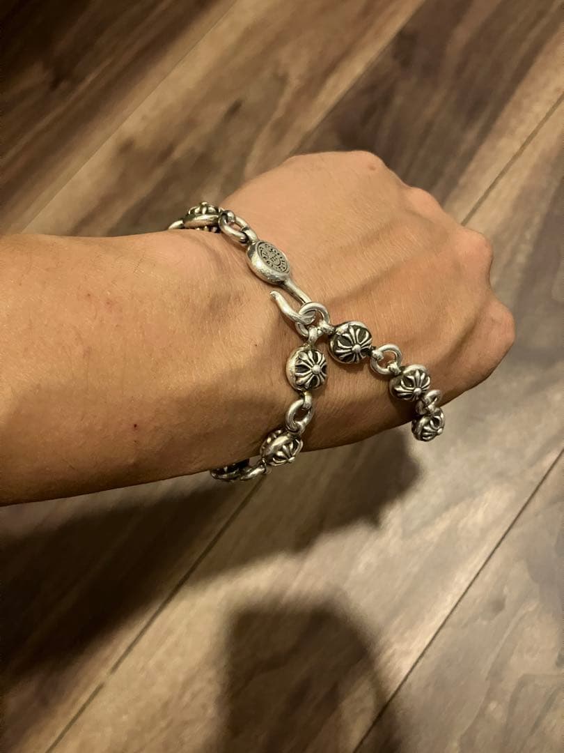 CHROME HEARTS #2 クロスボール ブレスレット　10LINK