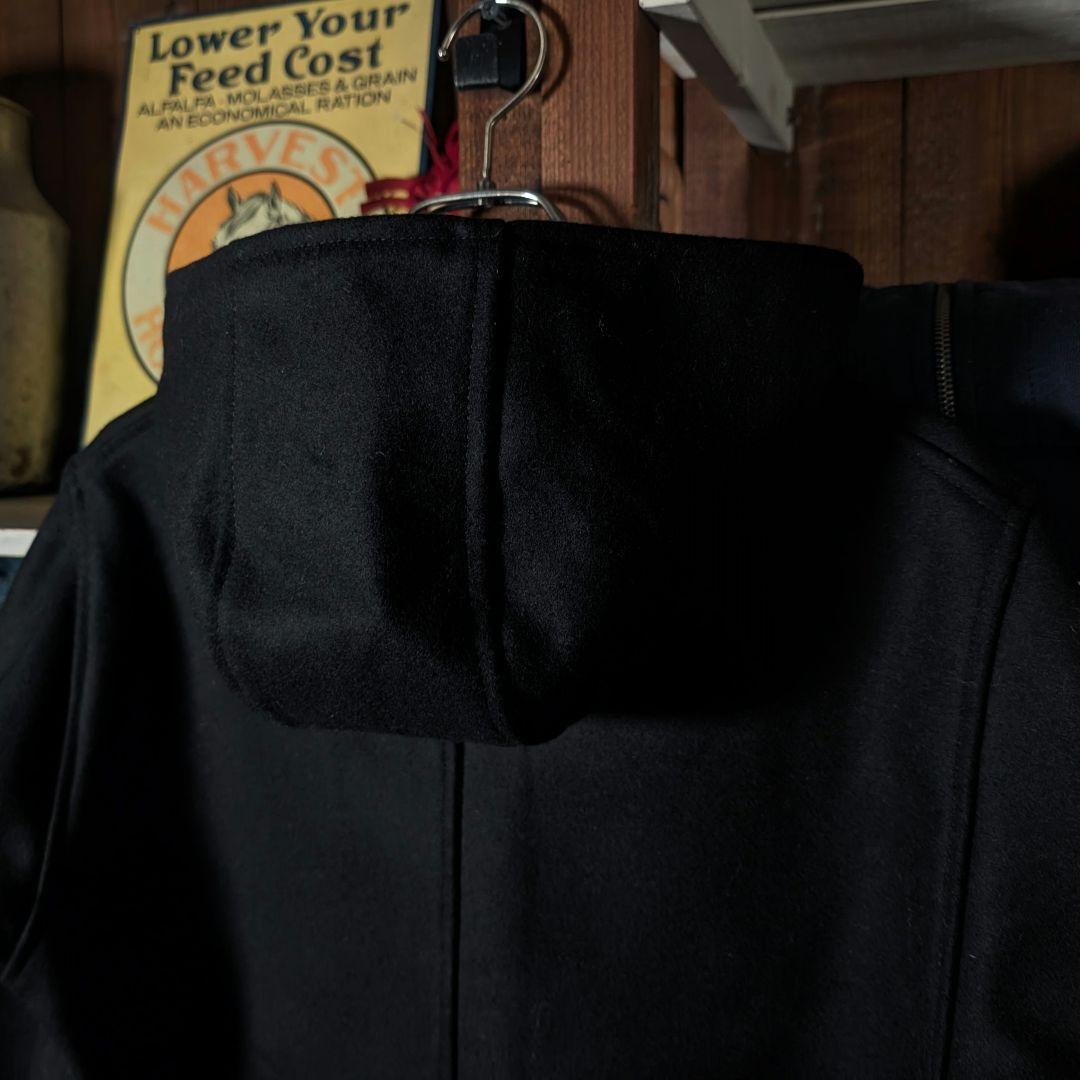 フランス製　70s　VETRA　デッドストック　上質生地　クラシックコート　黒