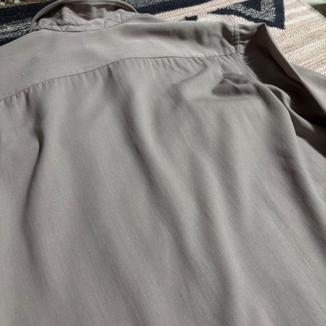 50s レーヨンギャバシャツ　単色レーヨン　ヴィンテージ　開襟シャツ　usa製