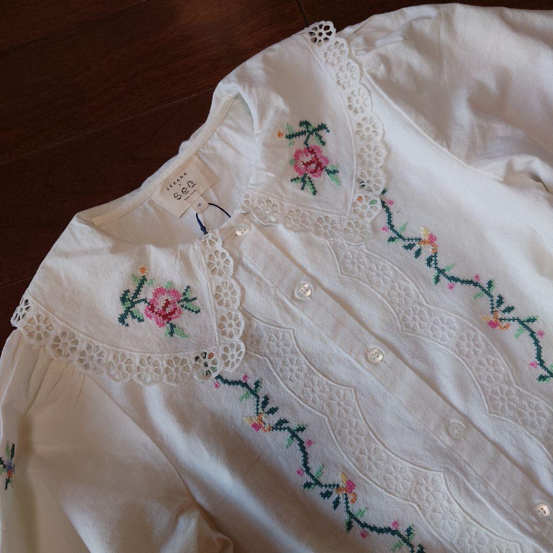 Sézane x Sea New York セザンヌ 刺繍 レース ブラウス