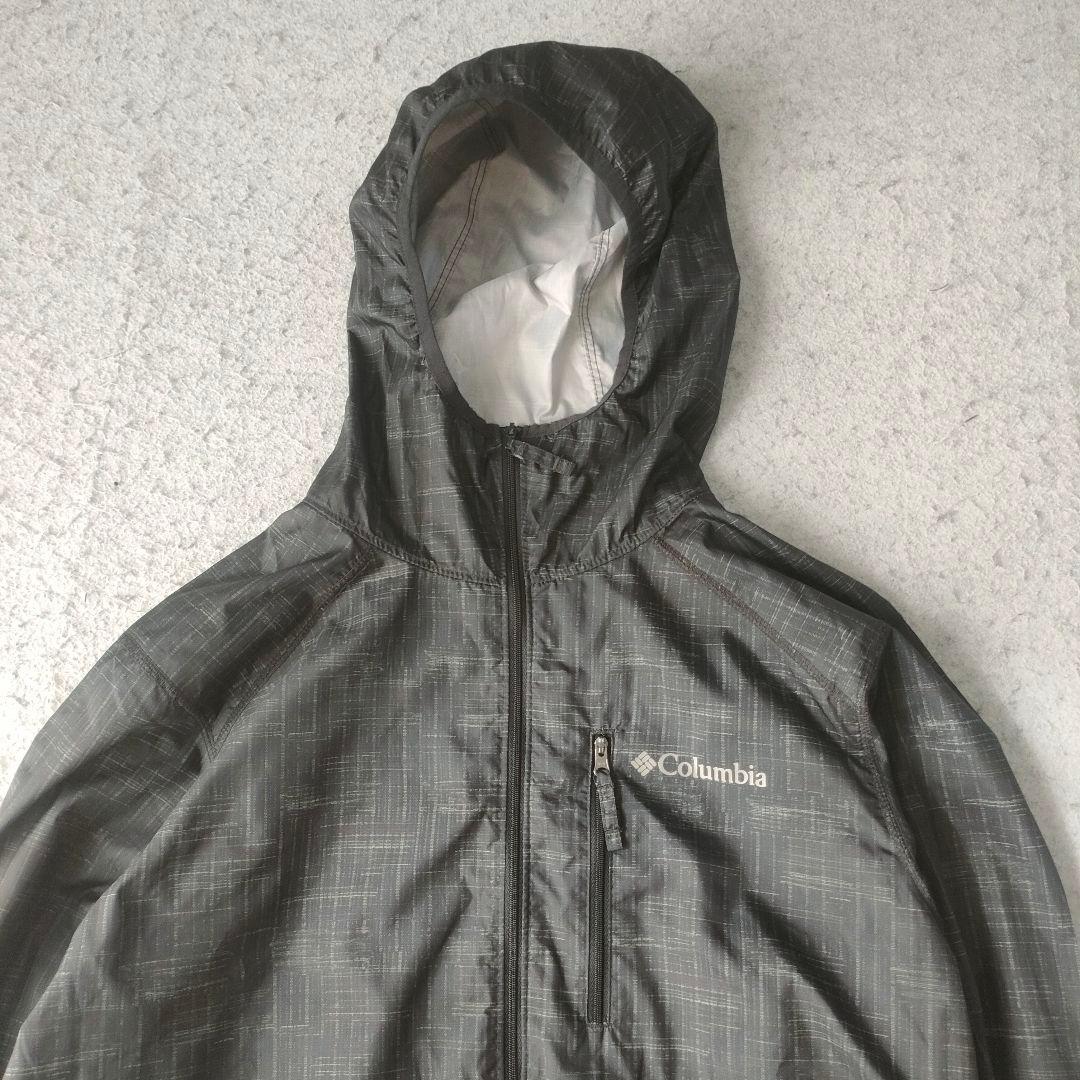 Columbia ナイロンジャケット ブラック 総柄 shell 7