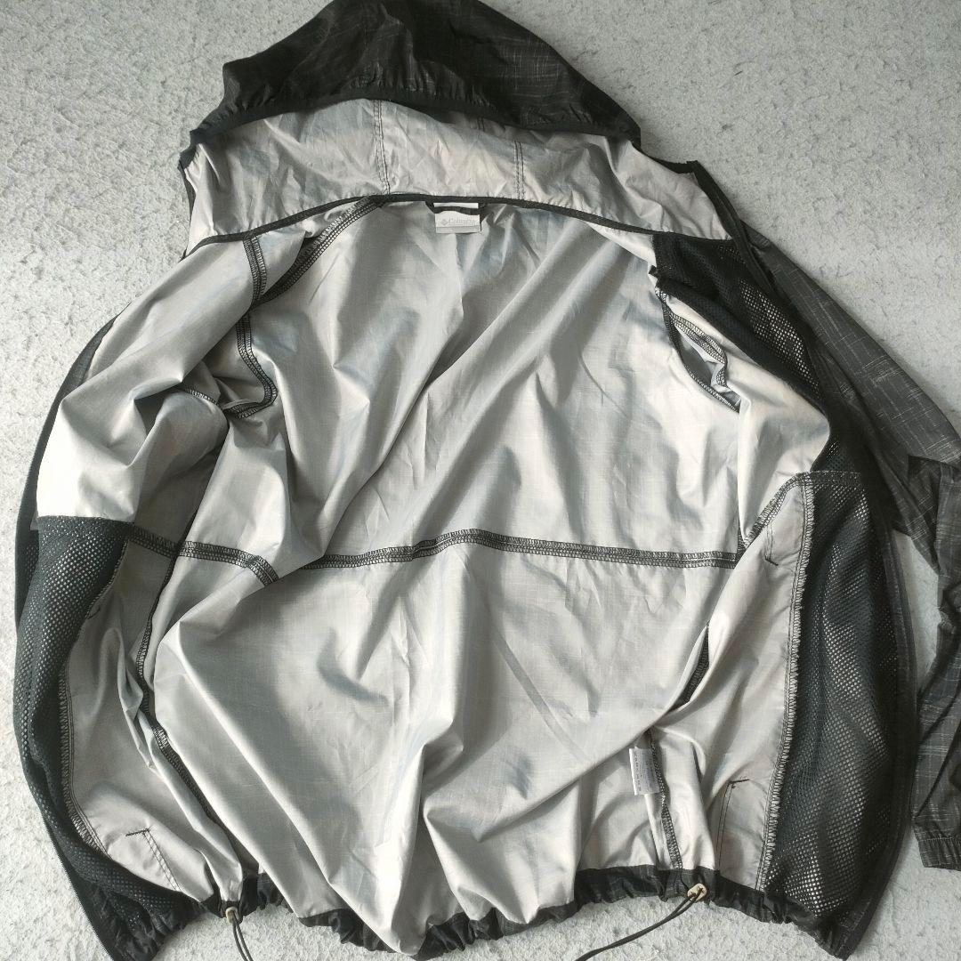 Columbia ナイロンジャケット ブラック 総柄 shell 7