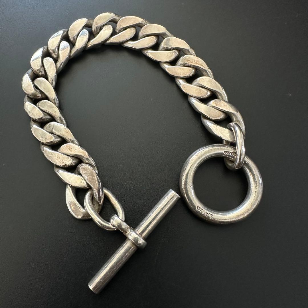 LAVER 11MM CURB CHAIN T BAR ブレスレット　TAXCO