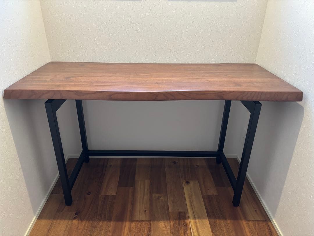【お値下げ】ワークデスク　幅120センチ　奥行50センチ　無垢材　ウォールナット