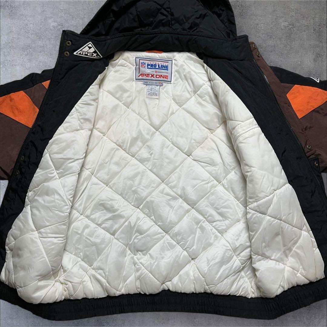 90s NFL ブラウンズ 中綿ジャケット ヴィンテージ チームロゴ刺繍