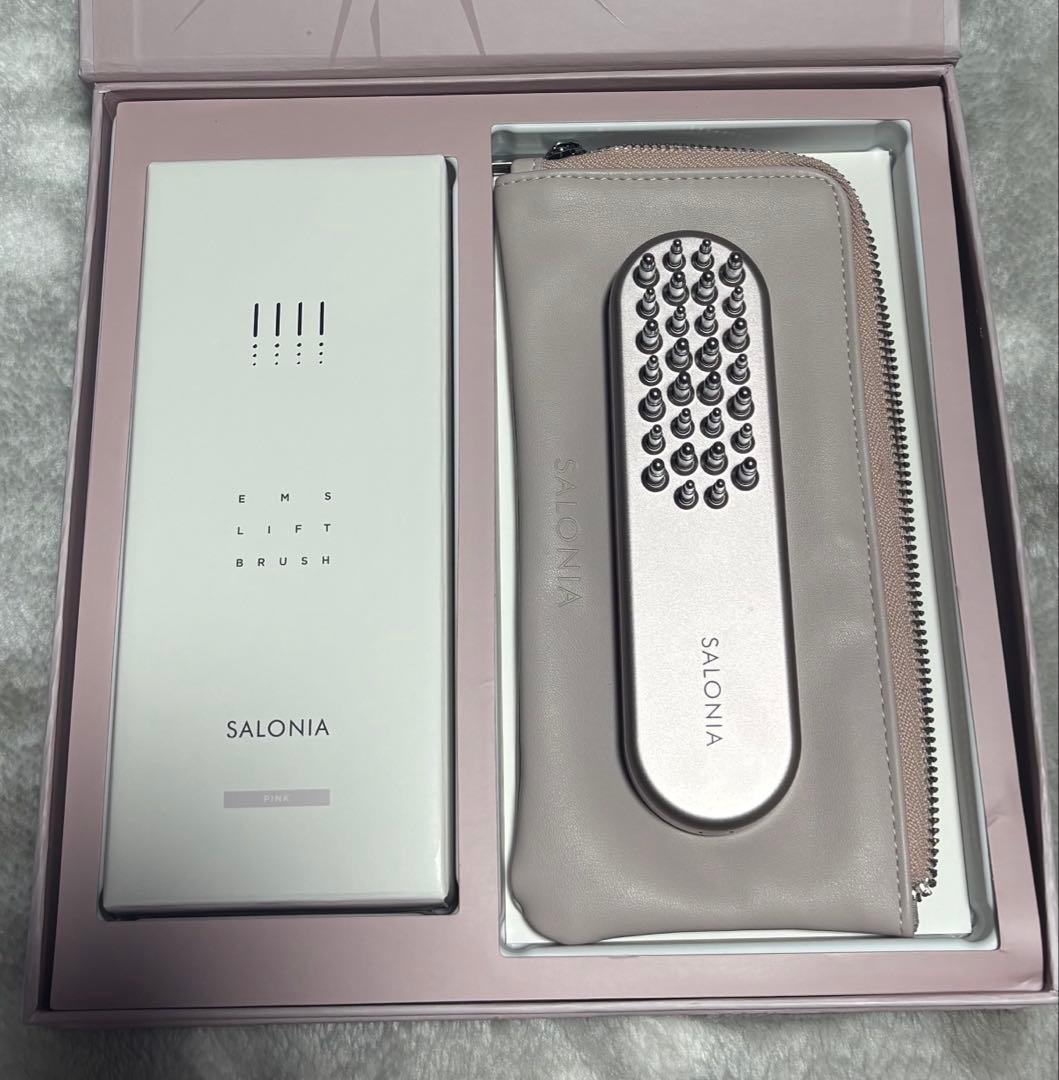 SALONIA 美顔器 ポーチ付き ピンク