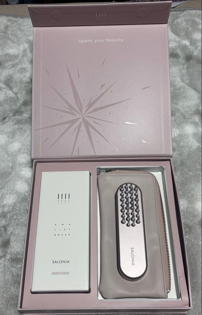 SALONIA 美顔器 ポーチ付き ピンク