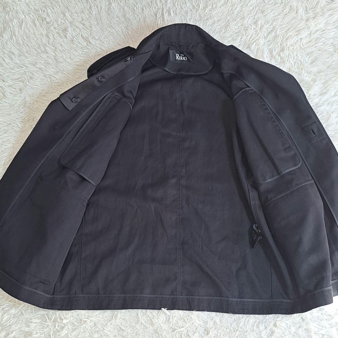 美品✨ザ リラクス ミリタリージャケット モッズコート ウールシルク 黒 38