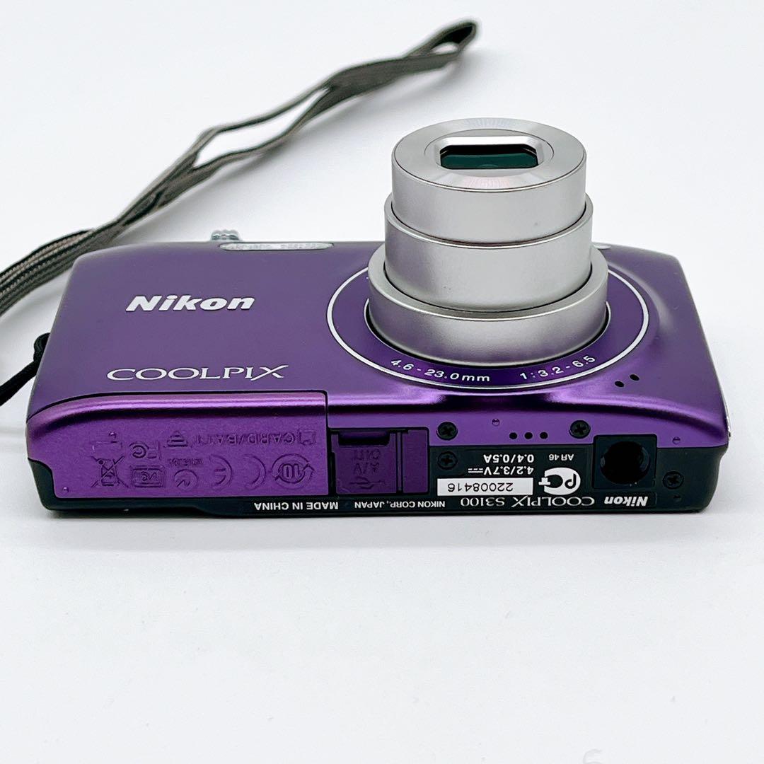 【極美品】NIKON COOLPIX S3100 箱アリ パープル オールド