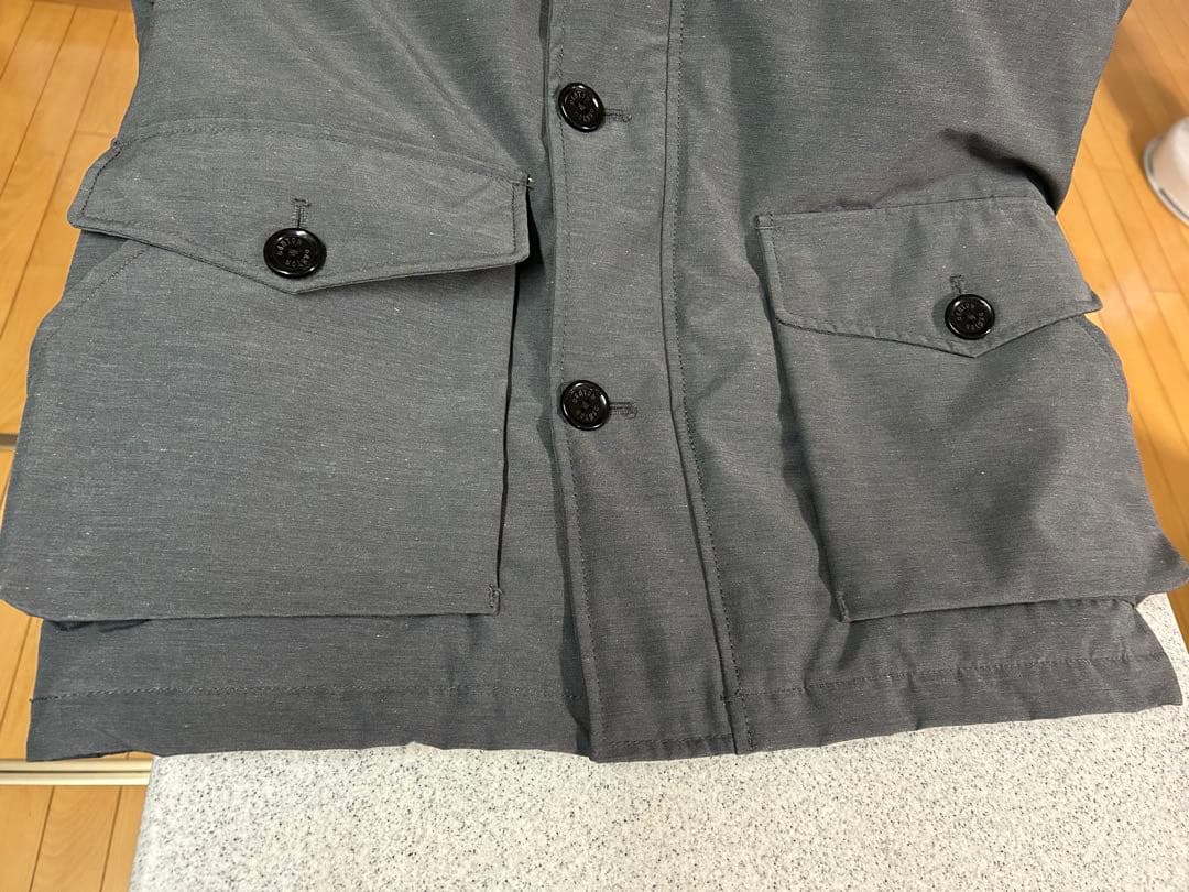 DANTON グレー ファー付きダウンジャケット