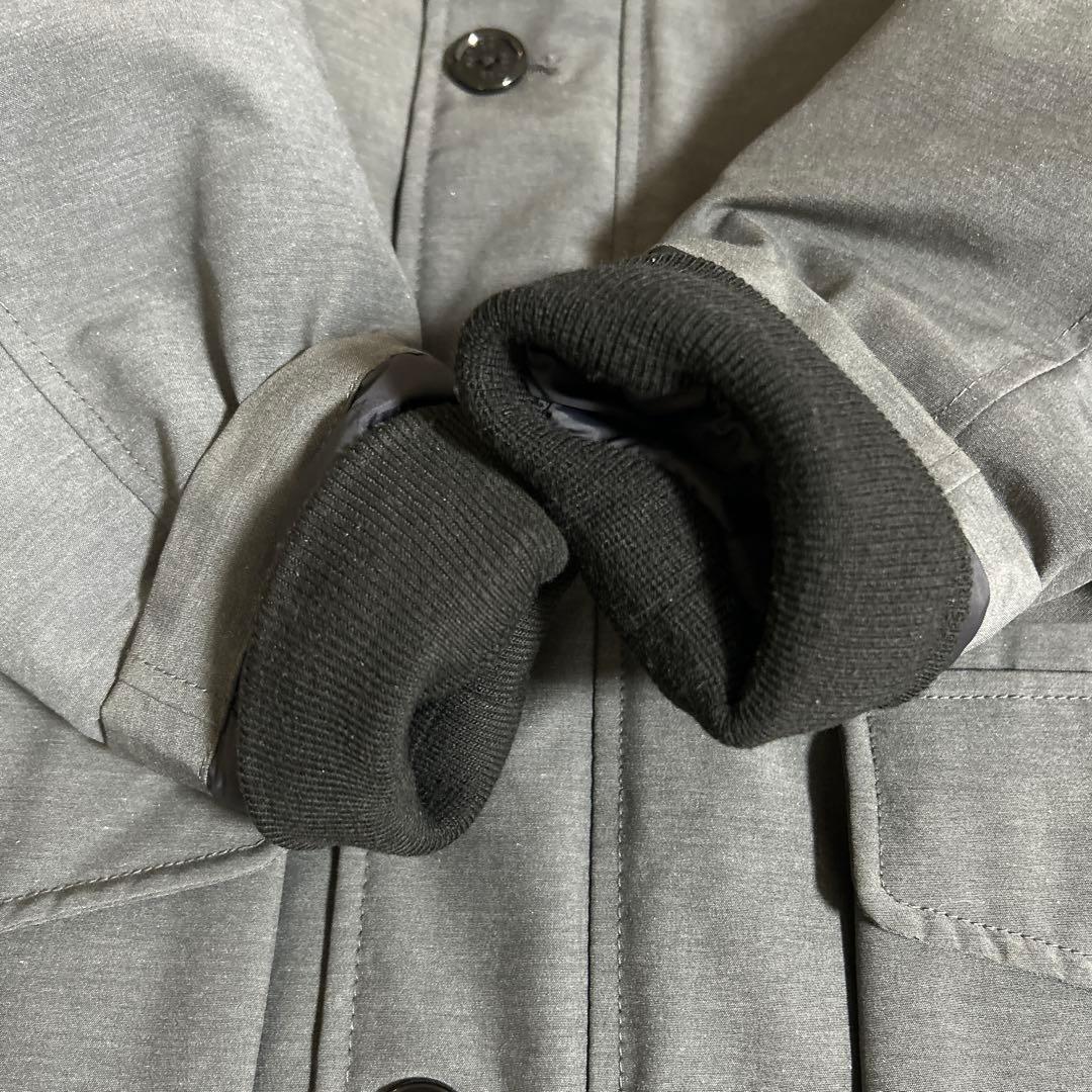 DANTON グレー ファー付きダウンジャケット