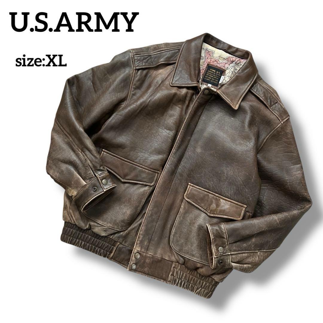 U.S.ARMY AIR FORCE　レザーフライトジャケット　G-1　XL